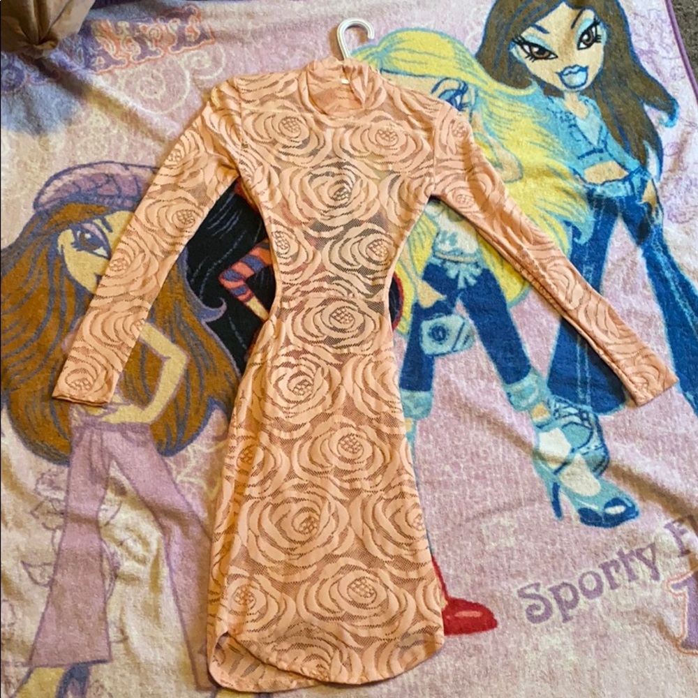 See-through rose dress
